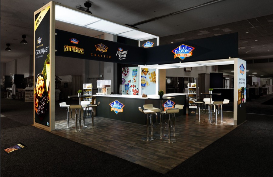 Blue Diamond trade show booth