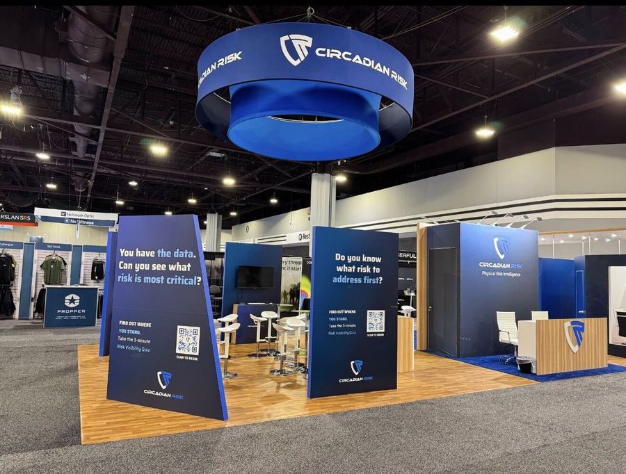 Circadian Risk trade show booth at GSX
