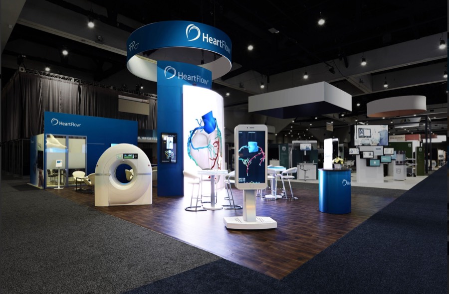 HeartFlow trade show booth